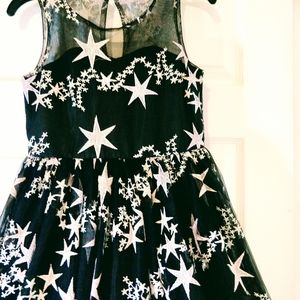 Black w/ Stars Girls Dress Size 12 Elegant